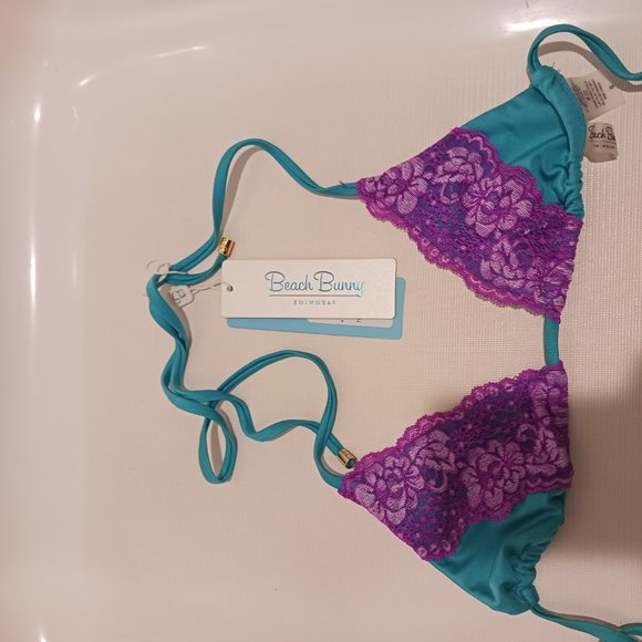 Beach Bunny Lace Bikini Top only size small - Picture 4 of 8